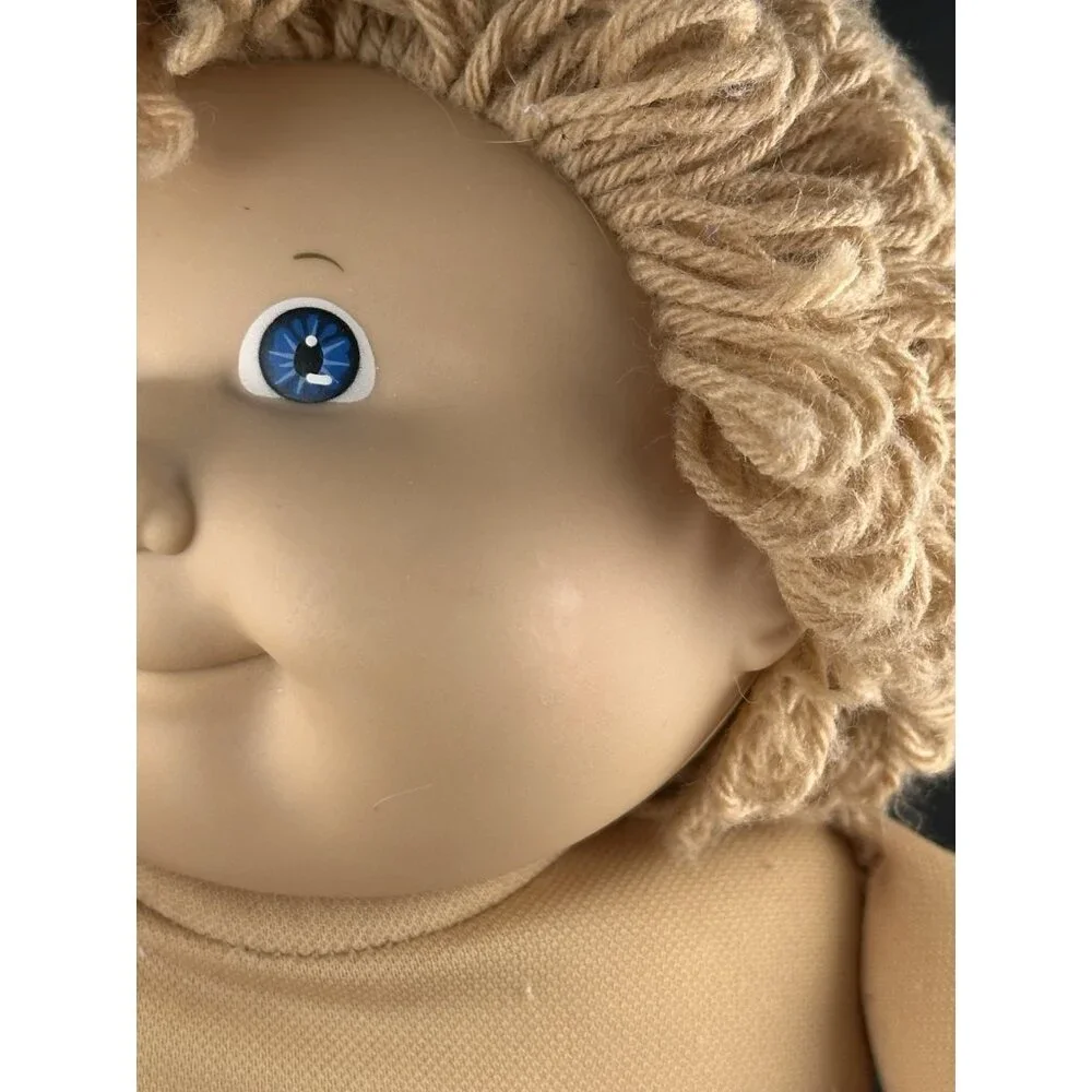 Vtg Cabbage Patch Kids 1986 Boy HM15 KT Factory Blue Eyes Wheat‎ Long Loops READ